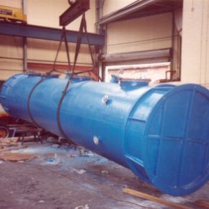 Fume scrubber tank section in Polypropylene/G.R.P