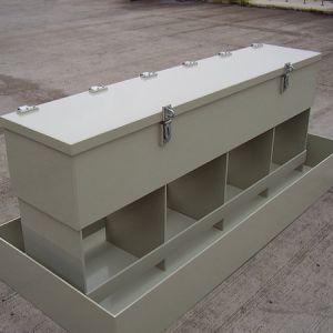 Acid dipping tank C/W hinged lockable lid and bund catchment tray
