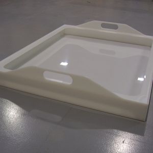 Drip tray in natural polypropylene