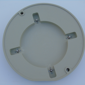 Component mounting plate, machined from solid 100mm thick polypropylene.