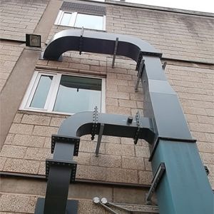 Fabricated rectangular P.V.C ductwork to DW/154 standard on a university building