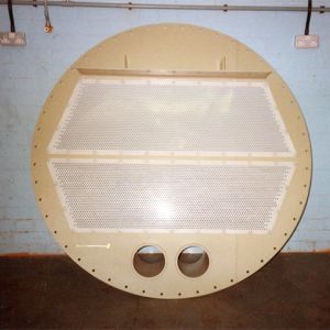 Fume scrubber internal plate in polypropylene