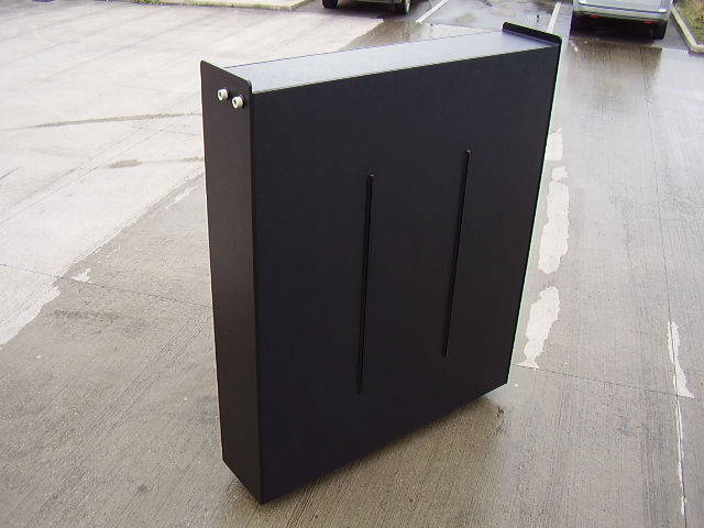 Vehicle water tank 1800mm x 1500mm x 360mm in 12mm thick black embossed polypropylene