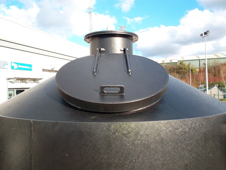 1 of two no 7000 litre acid waste storage tanks manufactured and then installed on site.