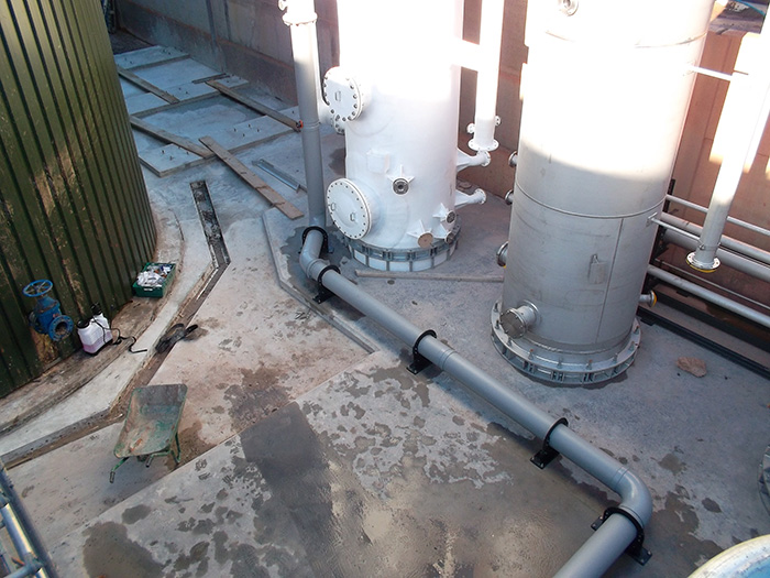 Polypropylene activated carbon filters including installation on site & interconnecting ductwork