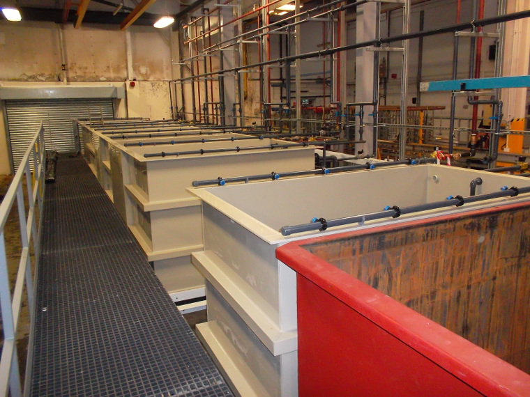 a complete electroplating line.